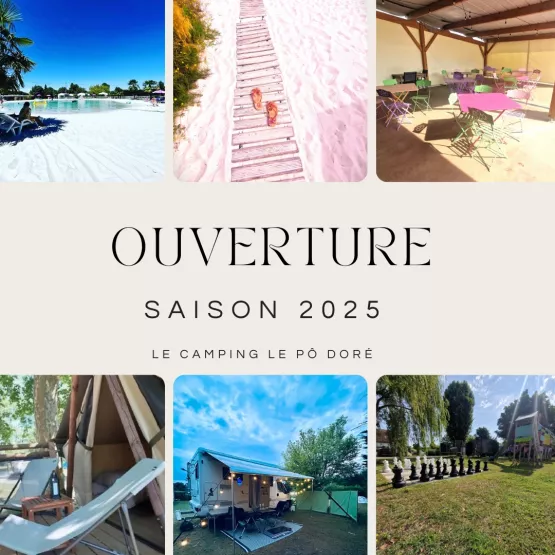 Camping Le Po Doré is open for the 2025 season!